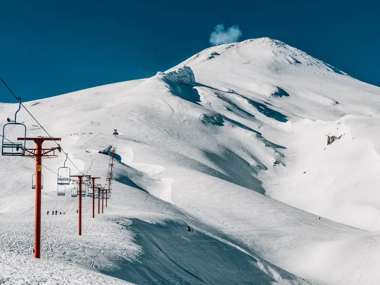 Ski Chile villarica volcano
